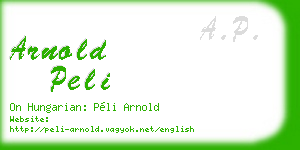 arnold peli business card
