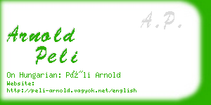 arnold peli business card